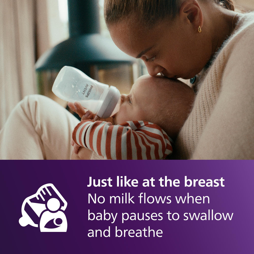 Philips Avent Natural bottle no drip nipple designed to prevent spills