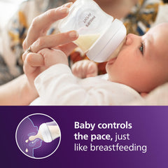 Philips Avent Natural Response nipple opening guides baby to regulate milk flow