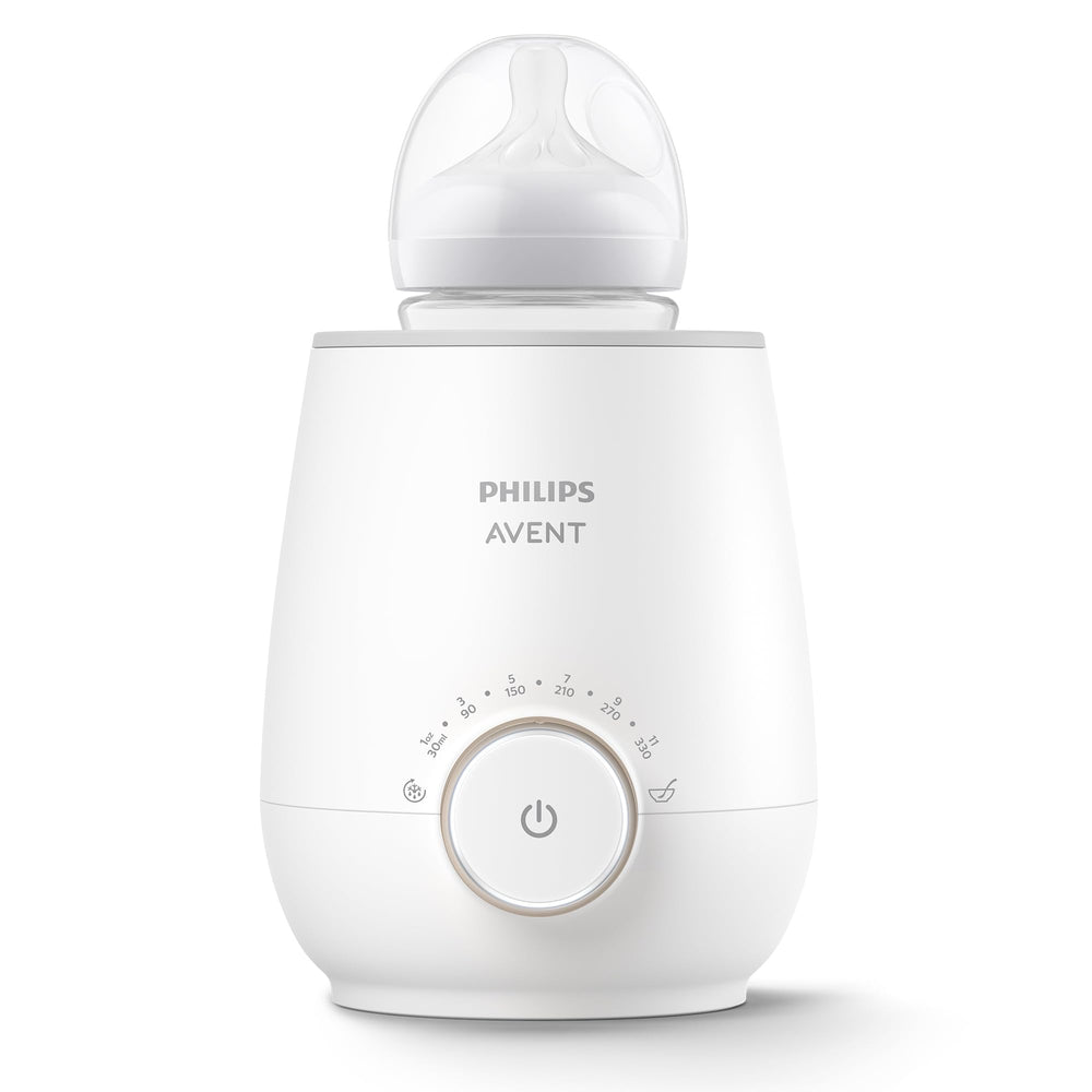 Philips Avent warmer compatible with various bottles and milk bags for versatility
