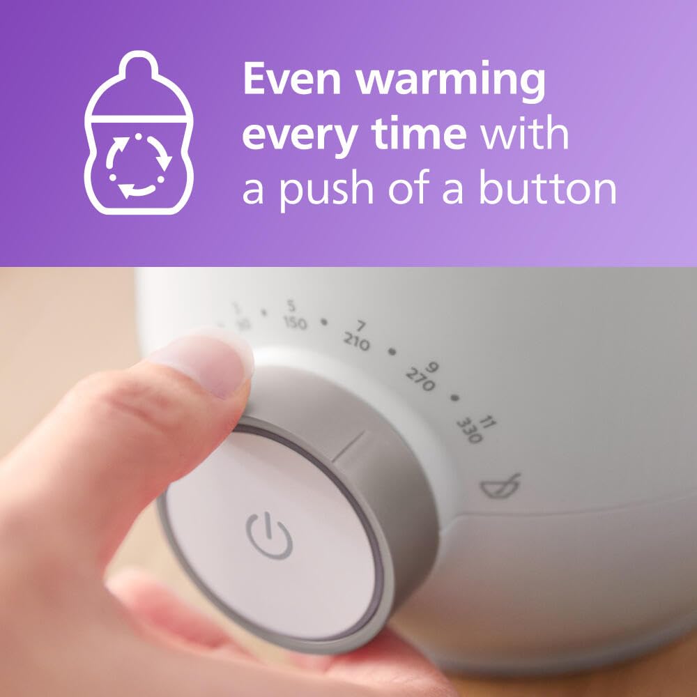 Philips Avent progress light indicating milk warming status and readiness