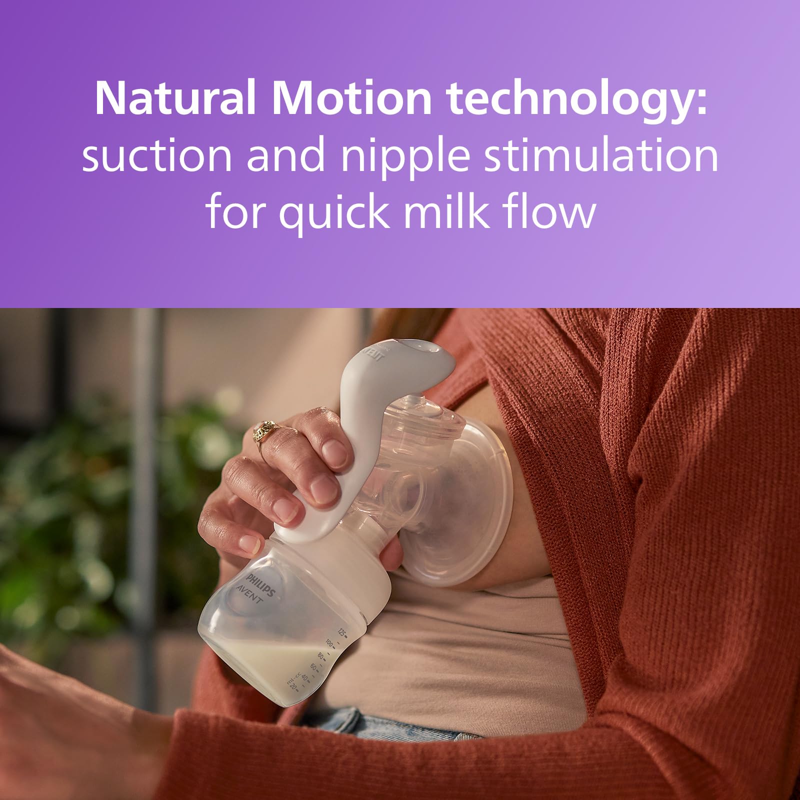 Philips Avent silicone cushion close-up showing soft fit for varied breast shapes during pumping.