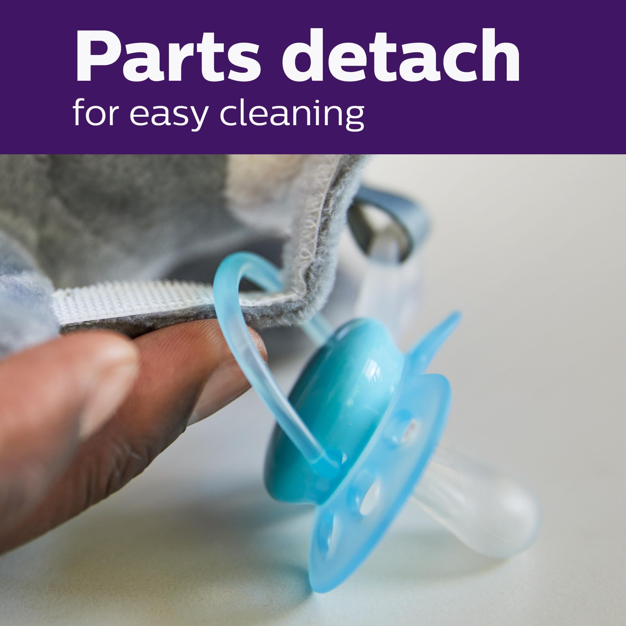 Philips Avent snuggle stuffed animal detaches for machine washing