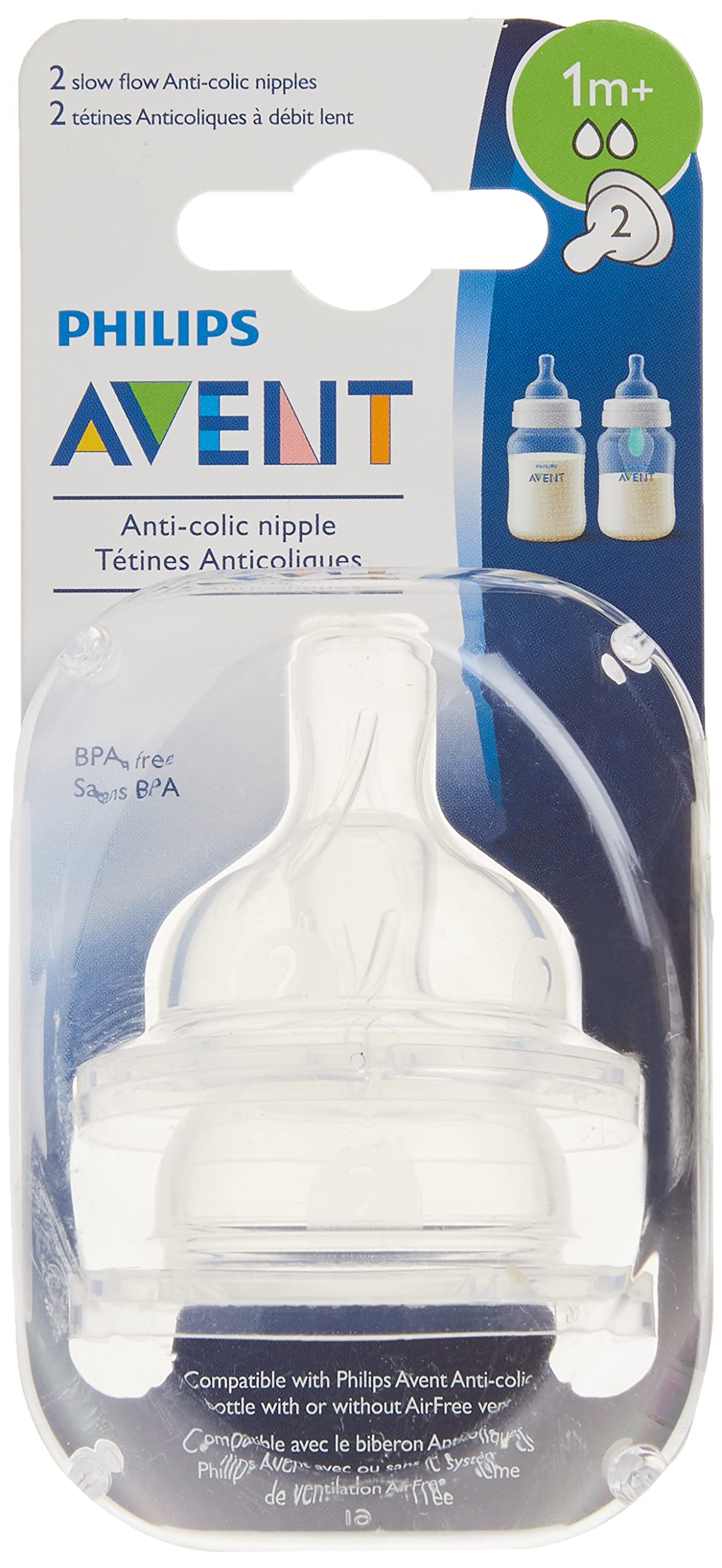 Philips Avent soft rounded nipple supports comfortable latch during mixed feeding.