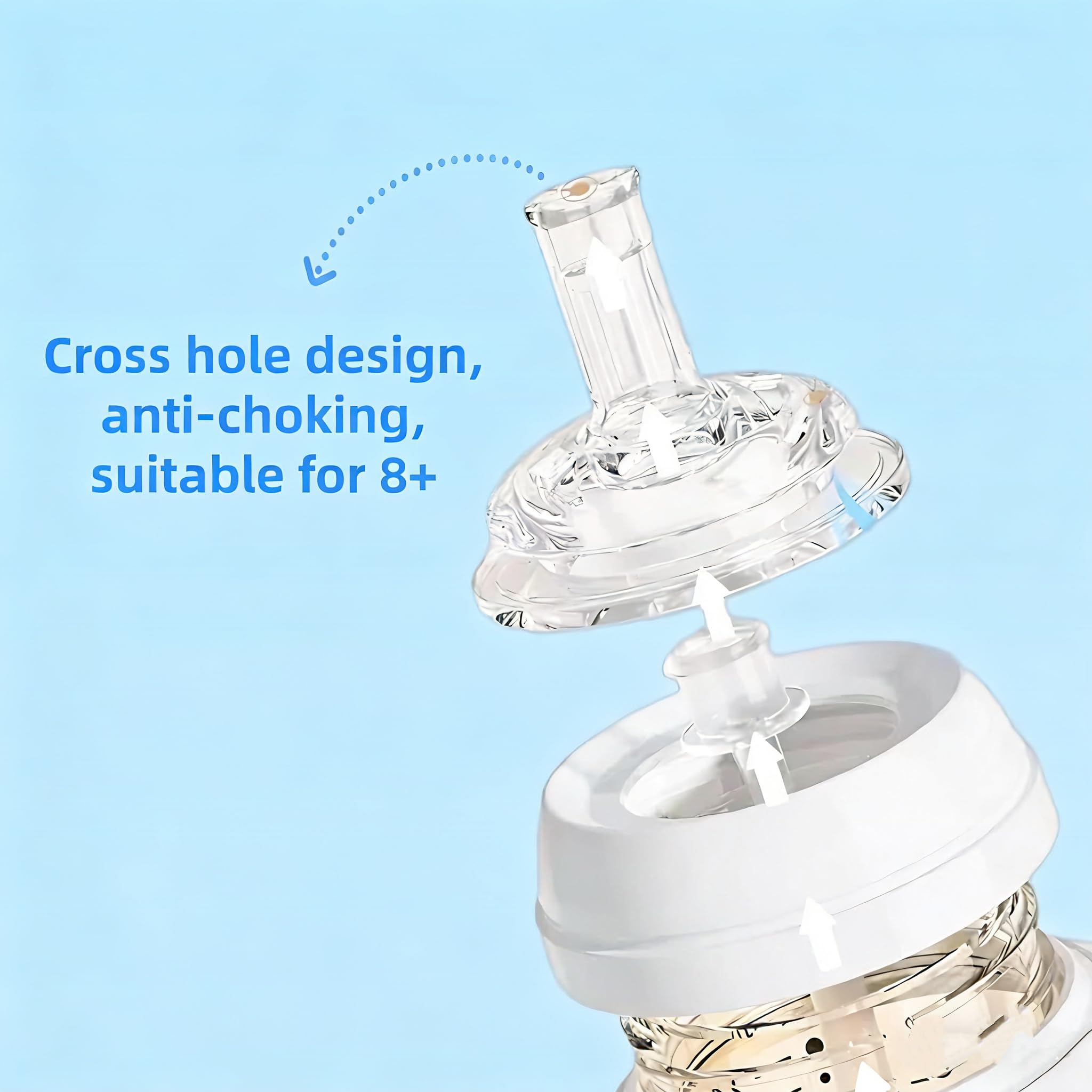 Philips Avent soft silicone nozzle supports smooth drinking during weaning.