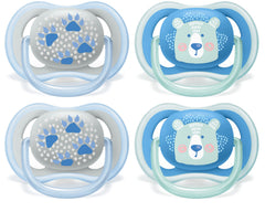 Philips Avent Ultra Air pacifier shield closeup showing breathable design for baby's skin comfort