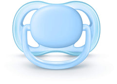 Philips Avent Ultra Air pacifier shield with four large holes for airflow to help cheeks stay dry.