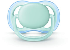 Philips Avent Ultra Air pacifier soft silicone nipple for comfortable soothing sessions.