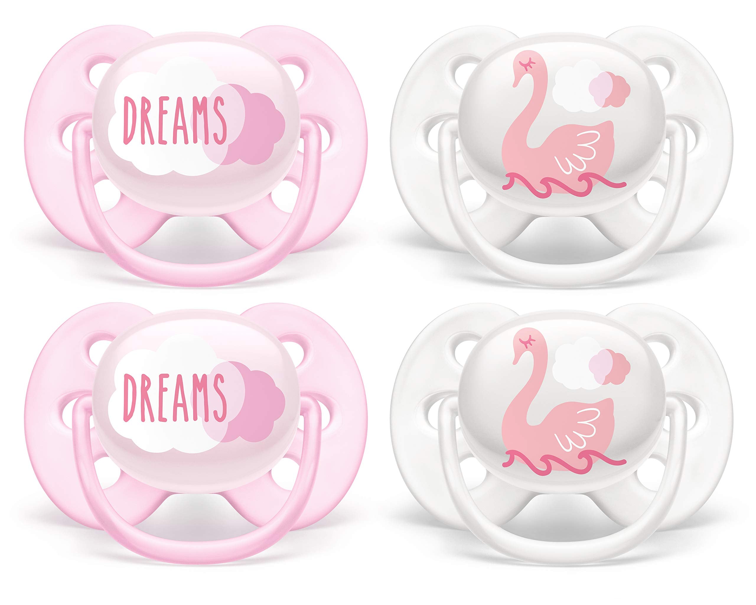 Philips Avent Ultra Soft Pacifier dreams design with gentle shield for baby comfort