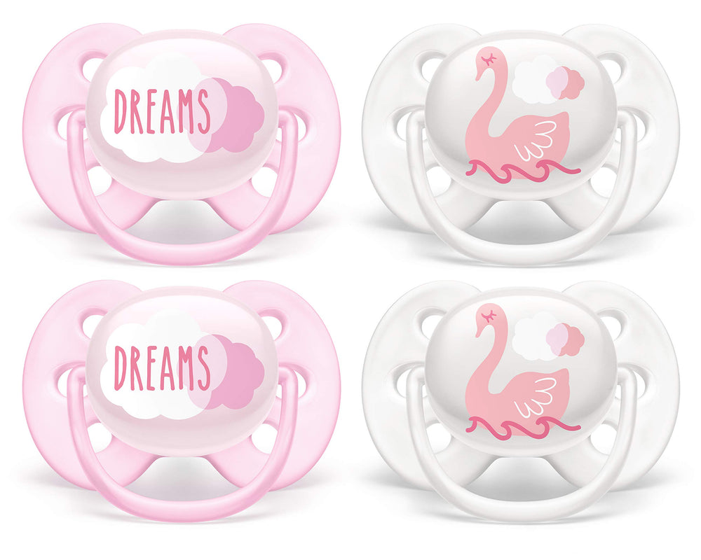 Philips Avent Ultra Soft Pacifier dreams design with gentle shield for baby comfort