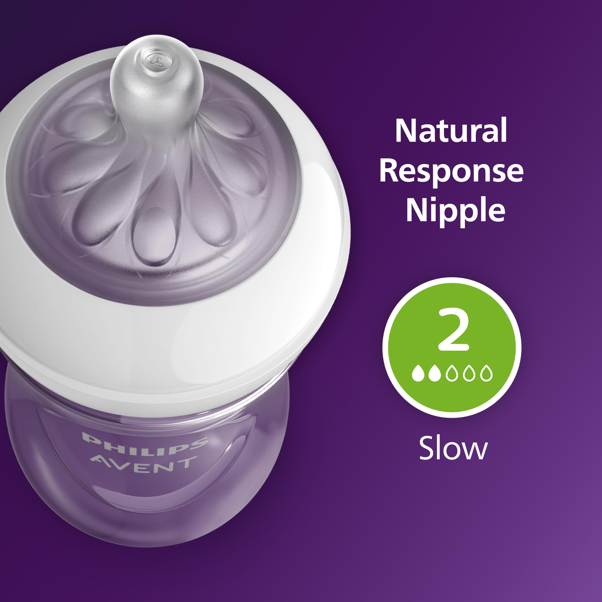 Philips Avent wide-neck bottle design makes filling and cleaning quick