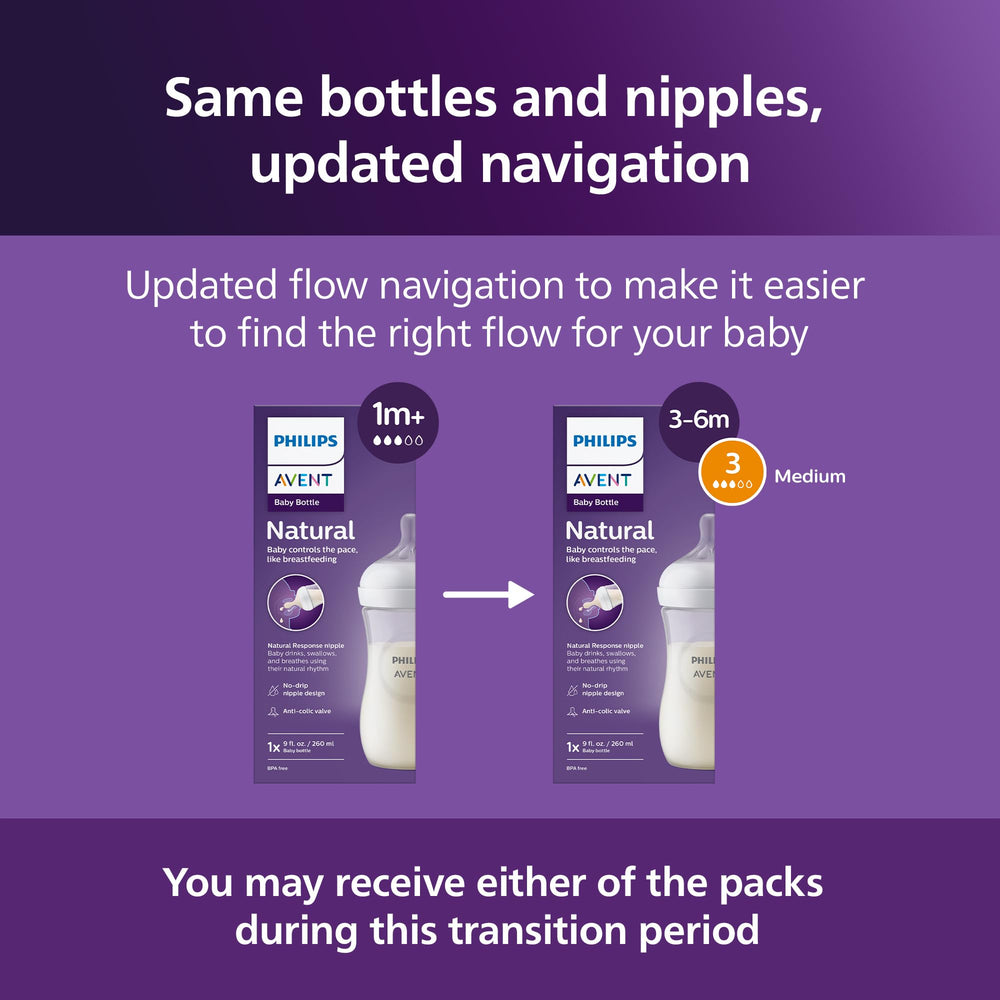 Philips Avent wide-neck bottle enables easy filling and cleaning.