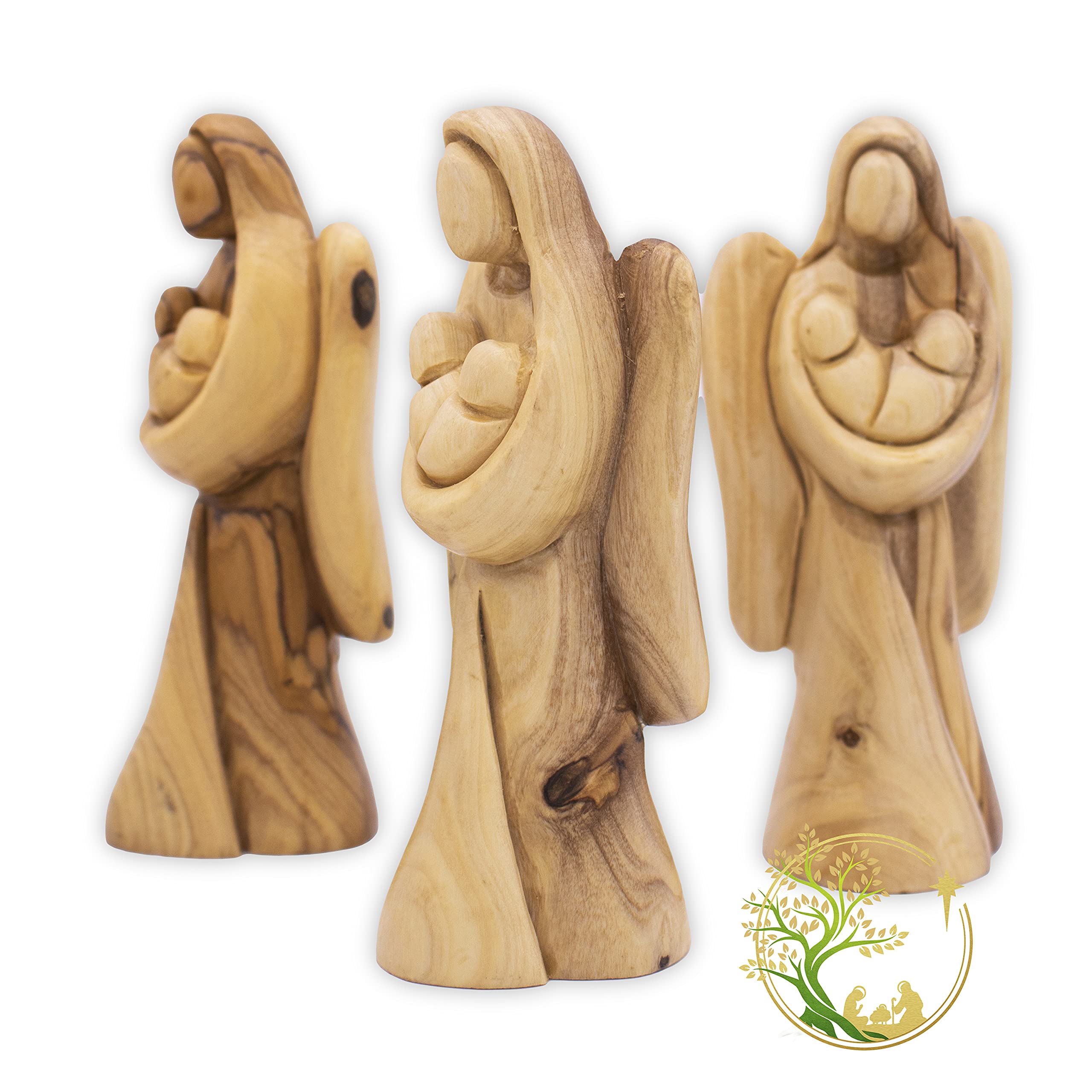 PHLG Twin babies in angel hands figure ideal for baby shower or nursery display.