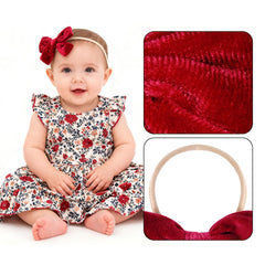 phnydreg 3pc velvet bow headbands in dark green pair well with festive outfits