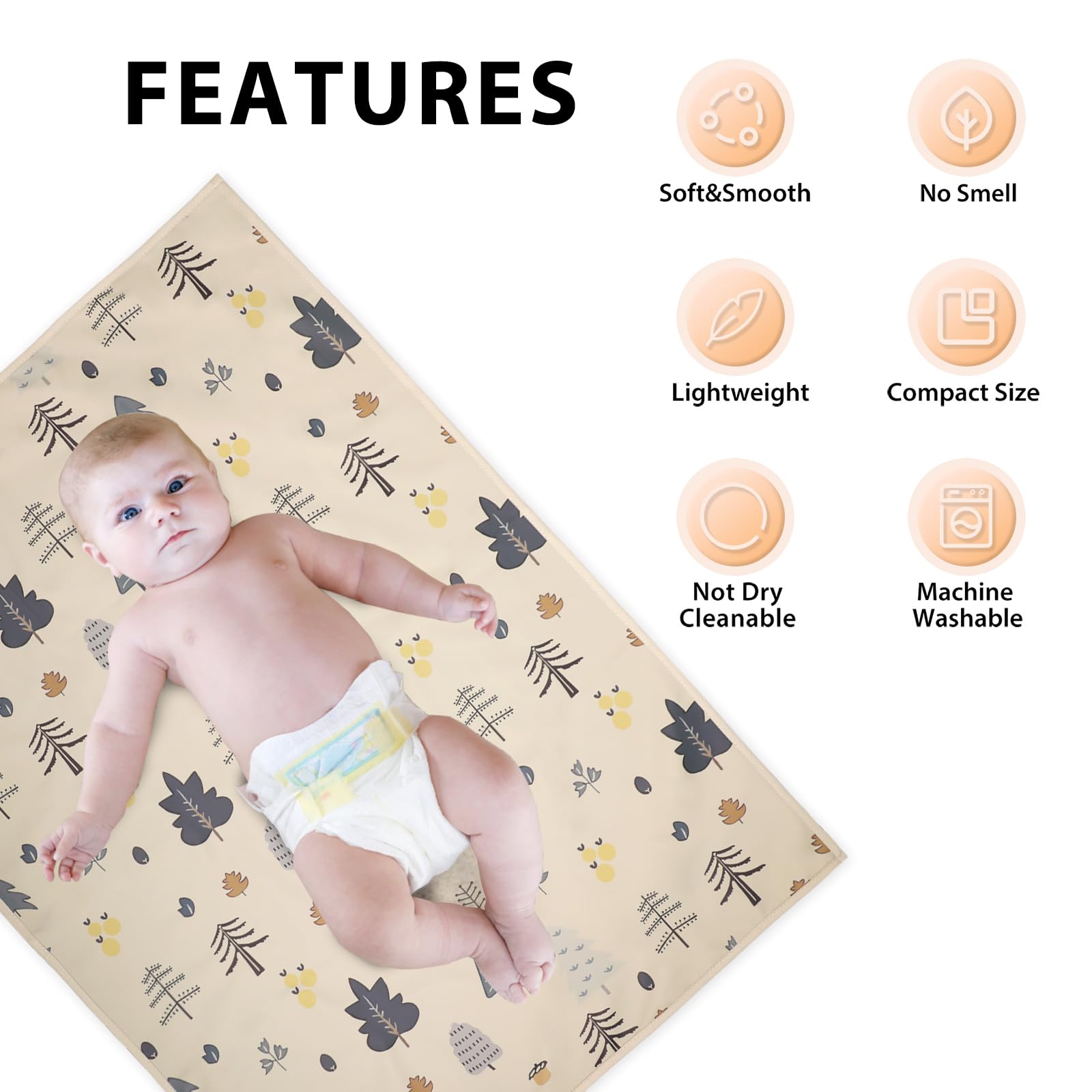 PHOEBUS BABY large 20x28 changing mat forest tree ample space and protection