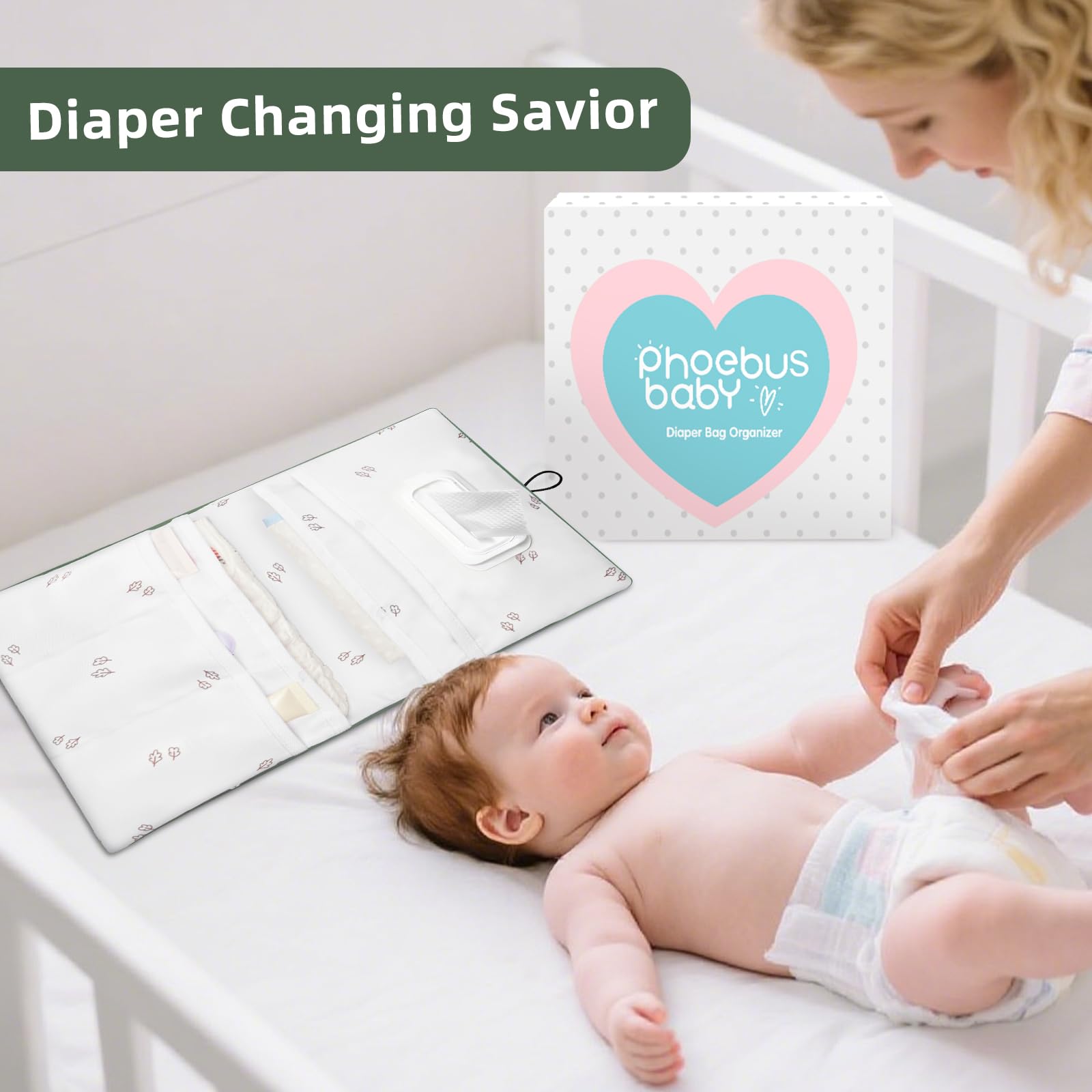 PHOEBUS BABY foldable bag organizer demonstrating compact packing and versatility
