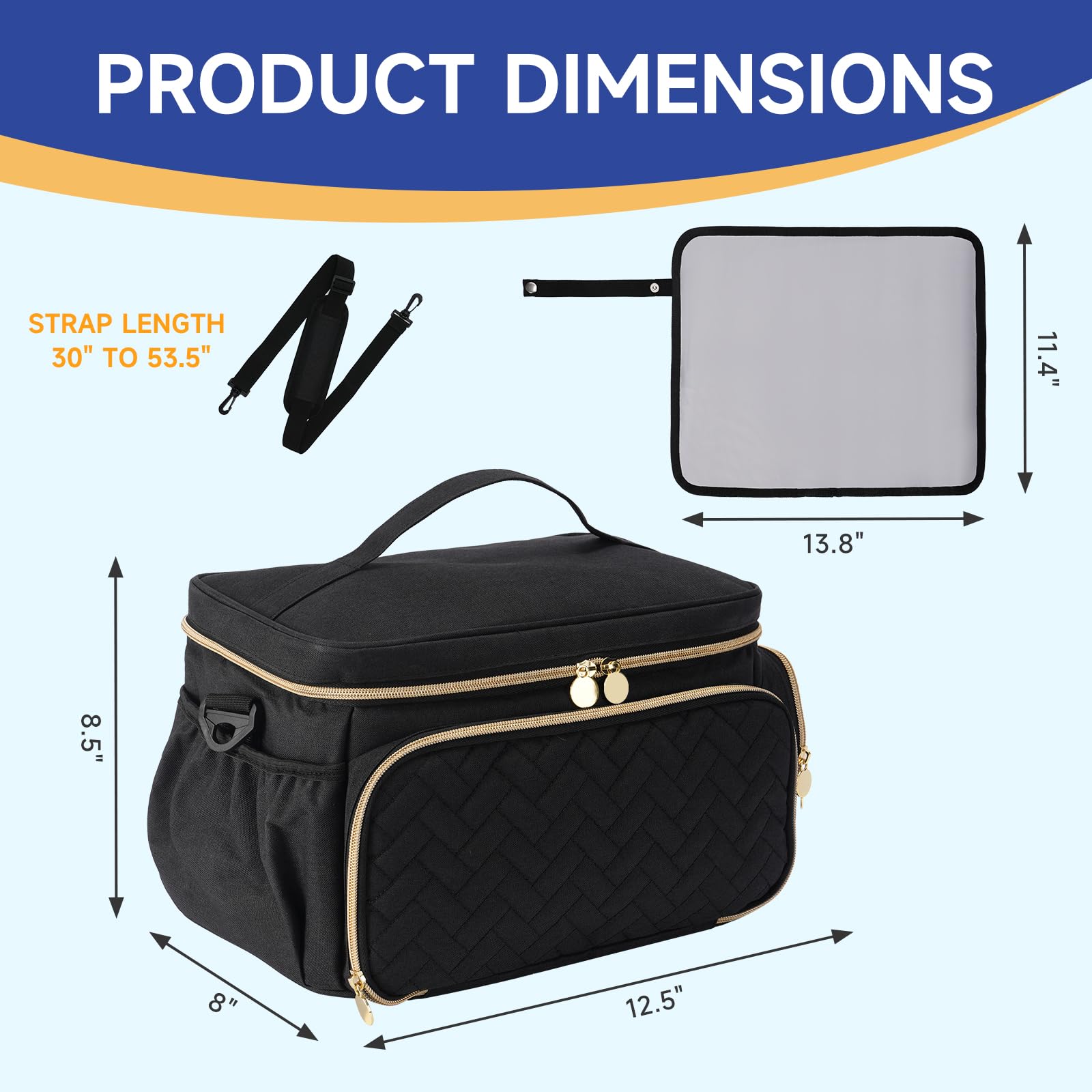 PHOEBUS BABY interior divider shows customizable space for pumps and accessories.