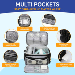PHOEBUS BABY padded compartment protects the pump during travel.