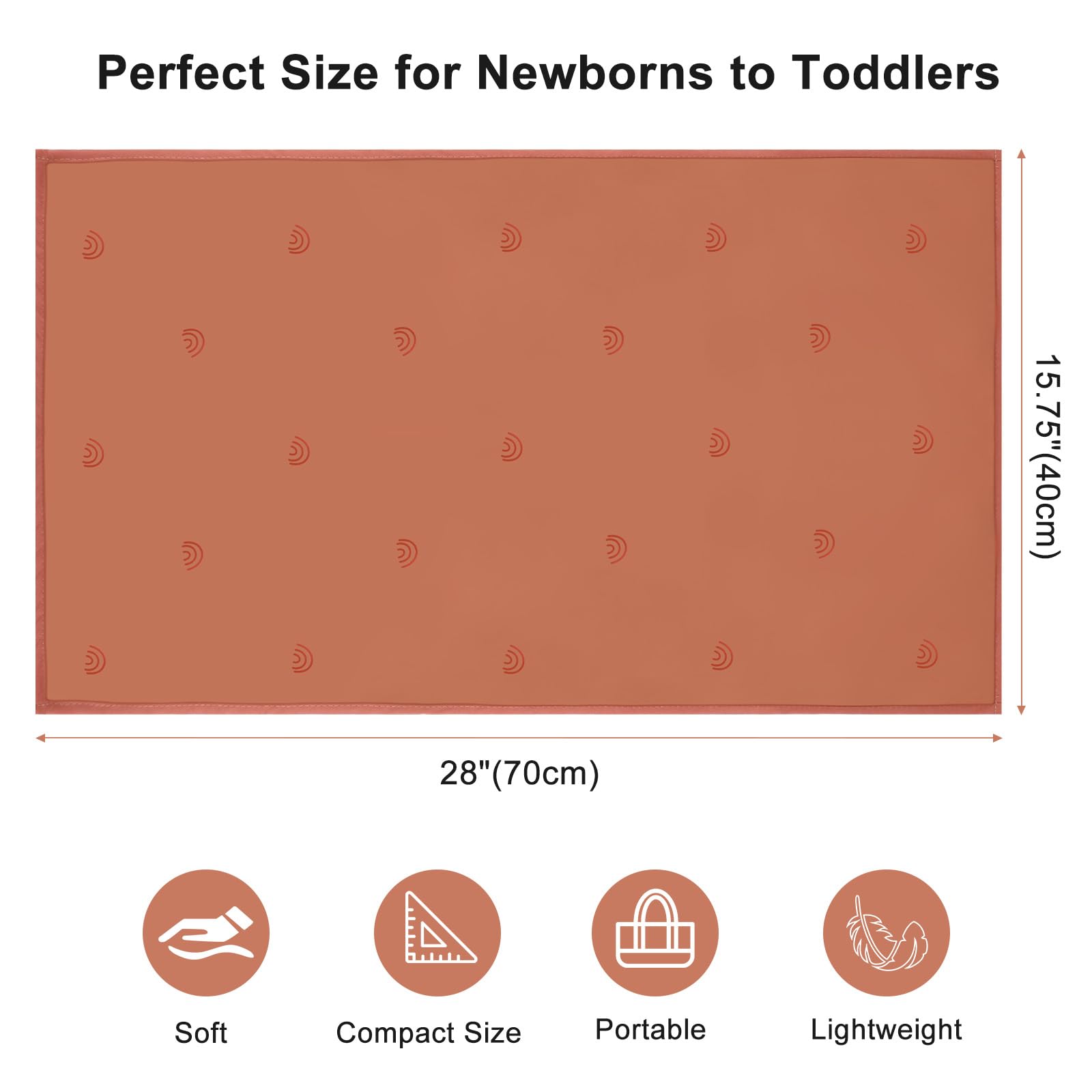 PHOEBUS BABY mat used on bed, sofa, stroller for multipurpose diaper changes.