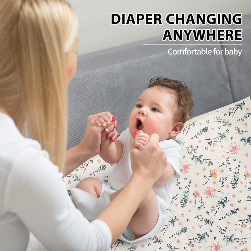 PHOEBUS BABY changing mat in car seat setup for convenient diaper changes