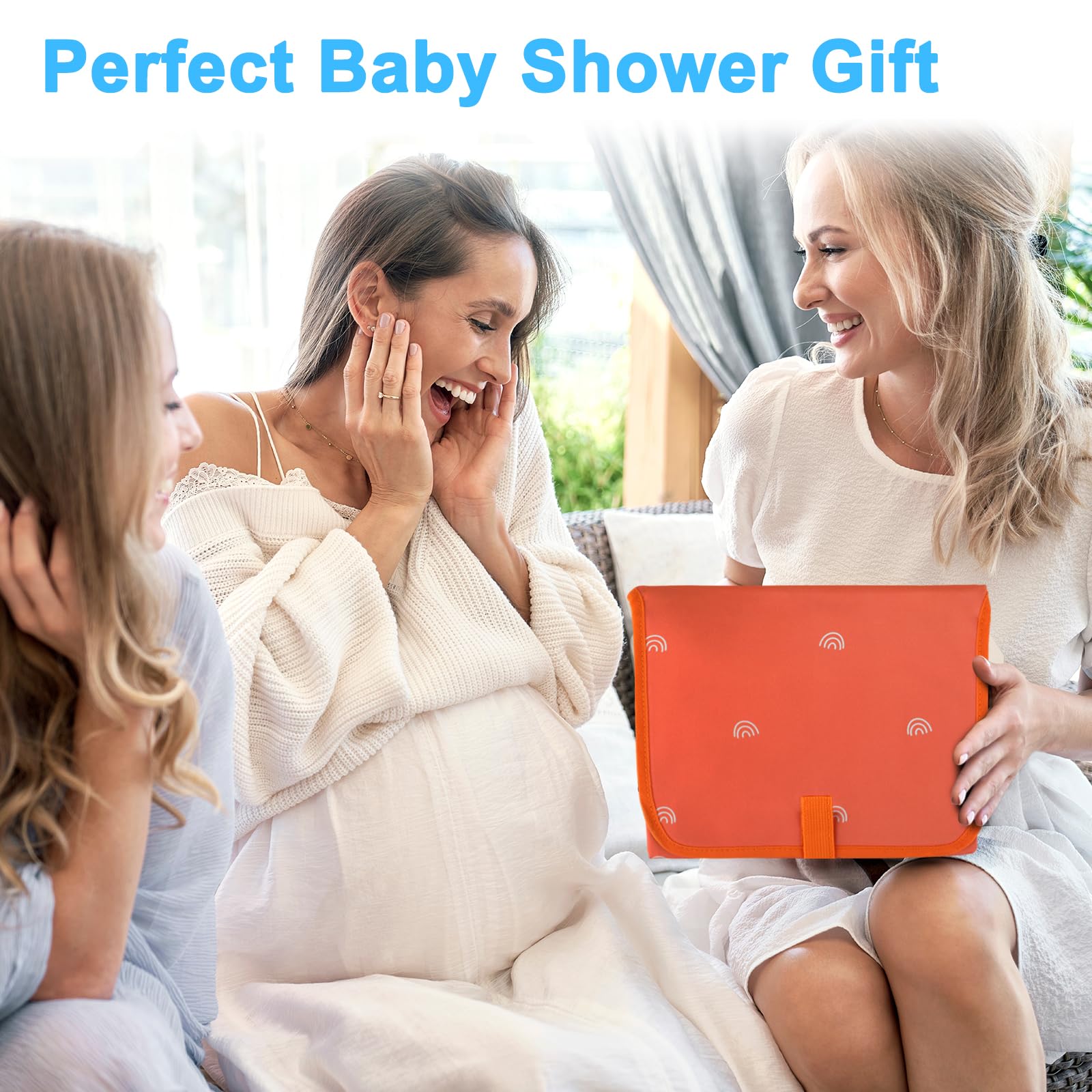 PHOEBUS BABY changing pad stored in diaper bag for on-the-go changes