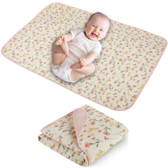 PHOEBUS BABY changing pad double-sided setup with soft muslin and waterproof leather