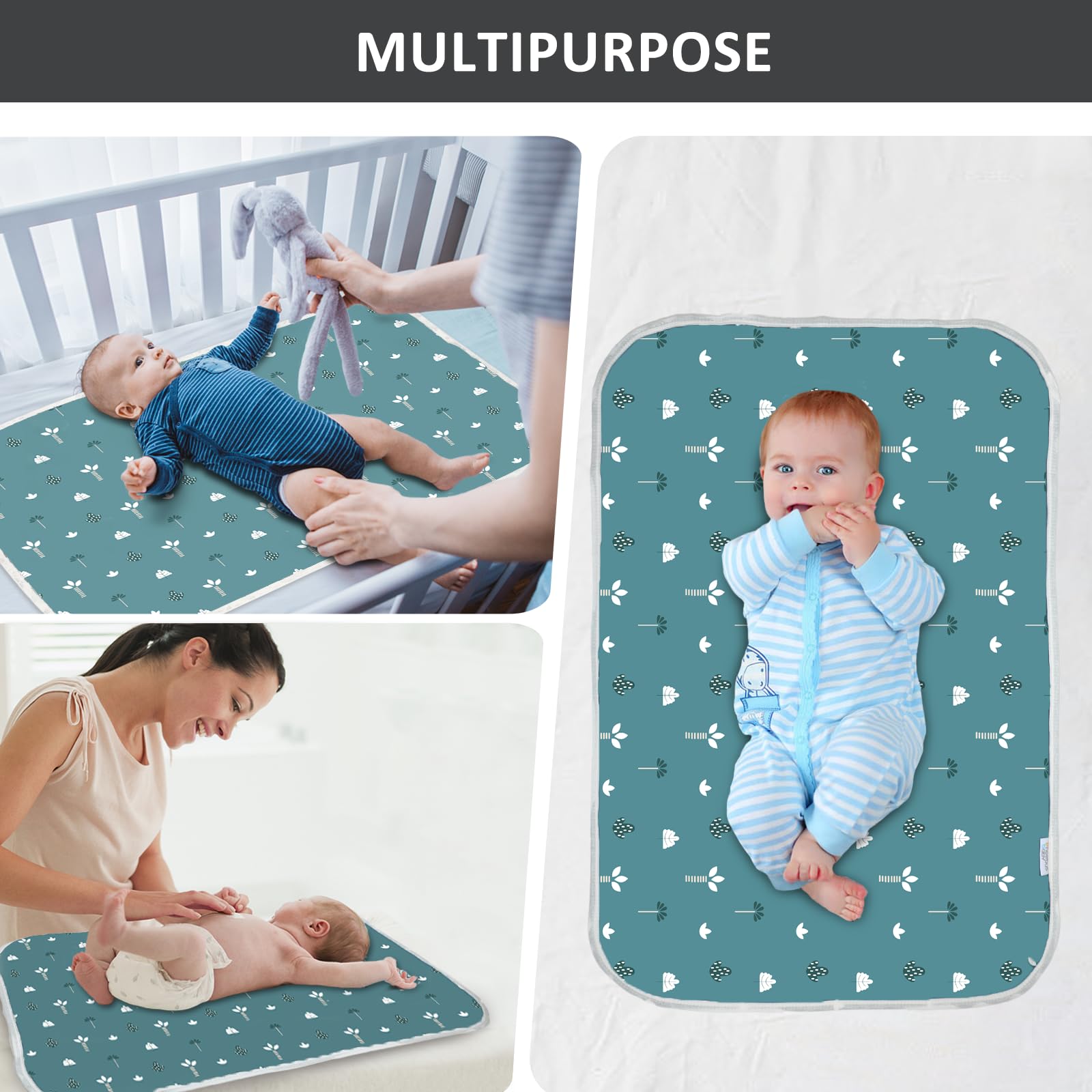 PHOEBUS BABY changing pad easy-wipe-clean surface makes post-change cleanup quick.