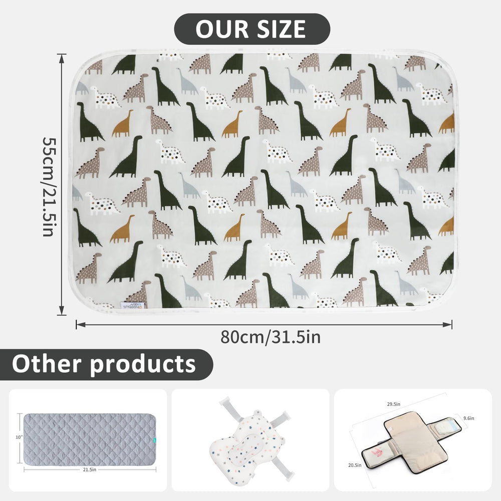 PHOEBUS BABY changing pad easy wipe-clean surface for quick mess cleanup.