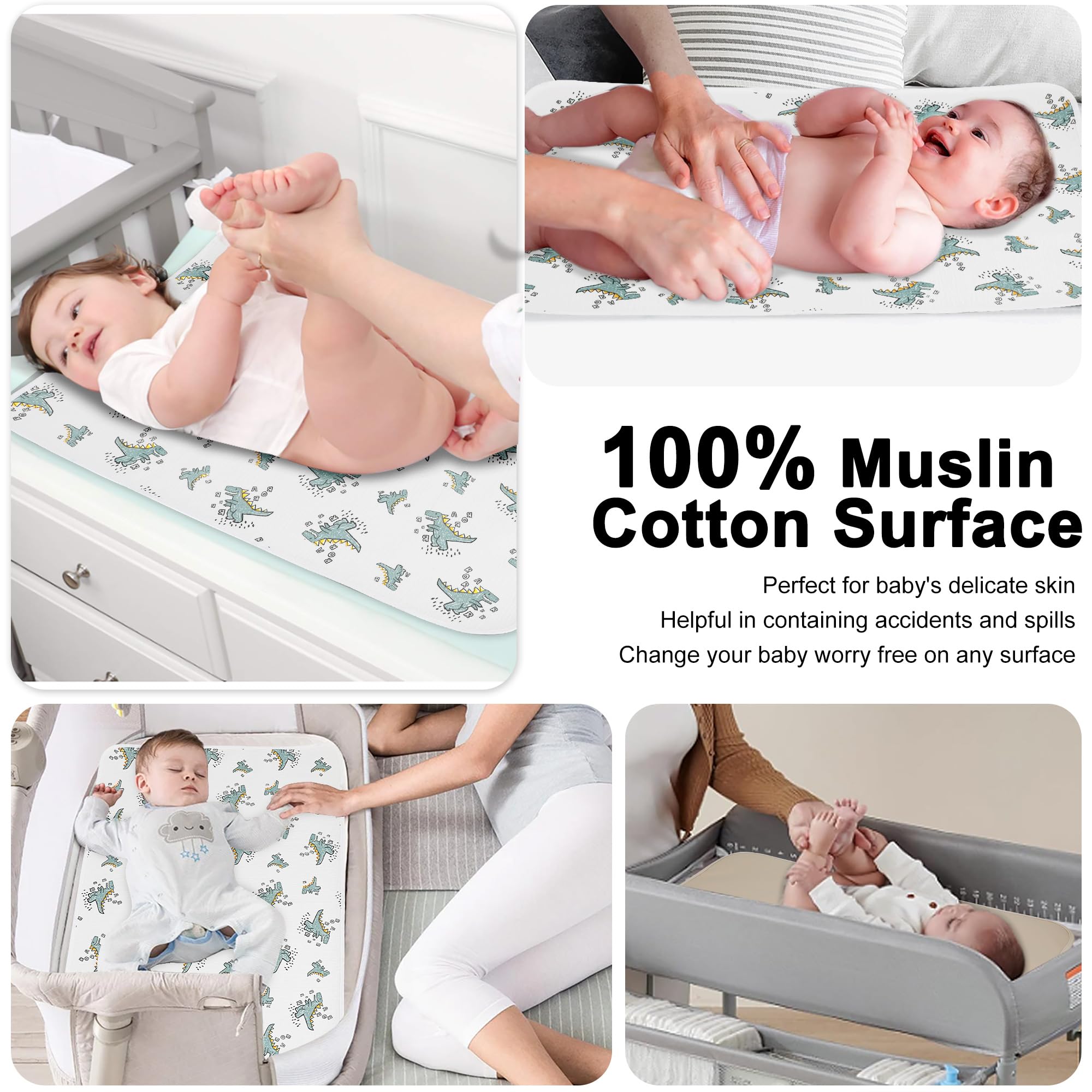PHOEBUS BABY changing-pad-folded-compact-travel fits in a diaper bag.