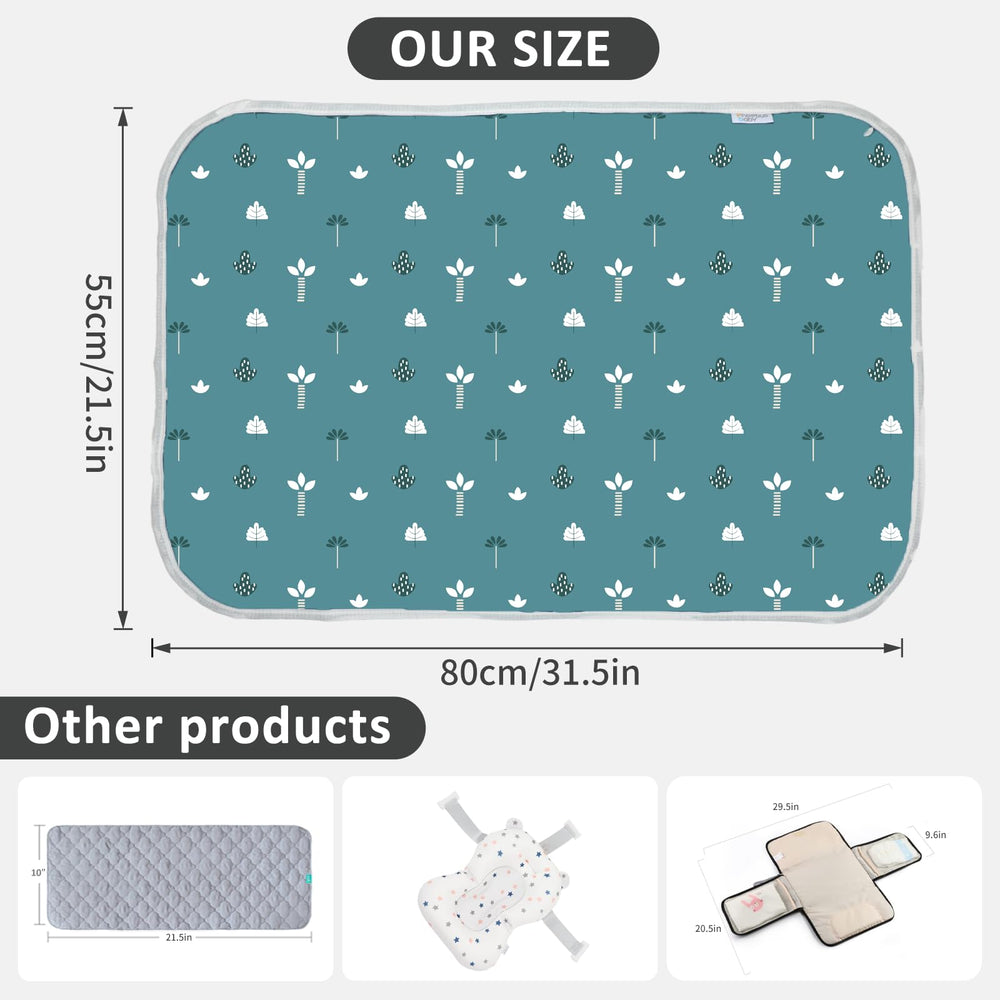 PHOEBUS BABY changing pad featuring leak-proof absorbent layers for mess containment.