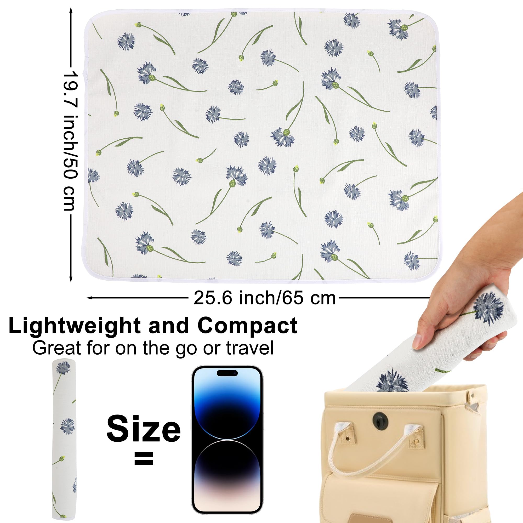 PHOEBUS BABY PU leather side is waterproof and wipe-clean for mess protection.