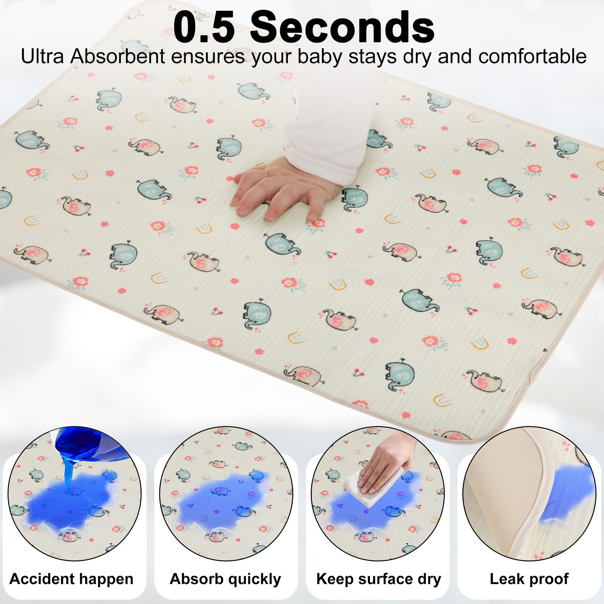 PHOEBUS BABY changing pad folds compact for travel and on-the-go use