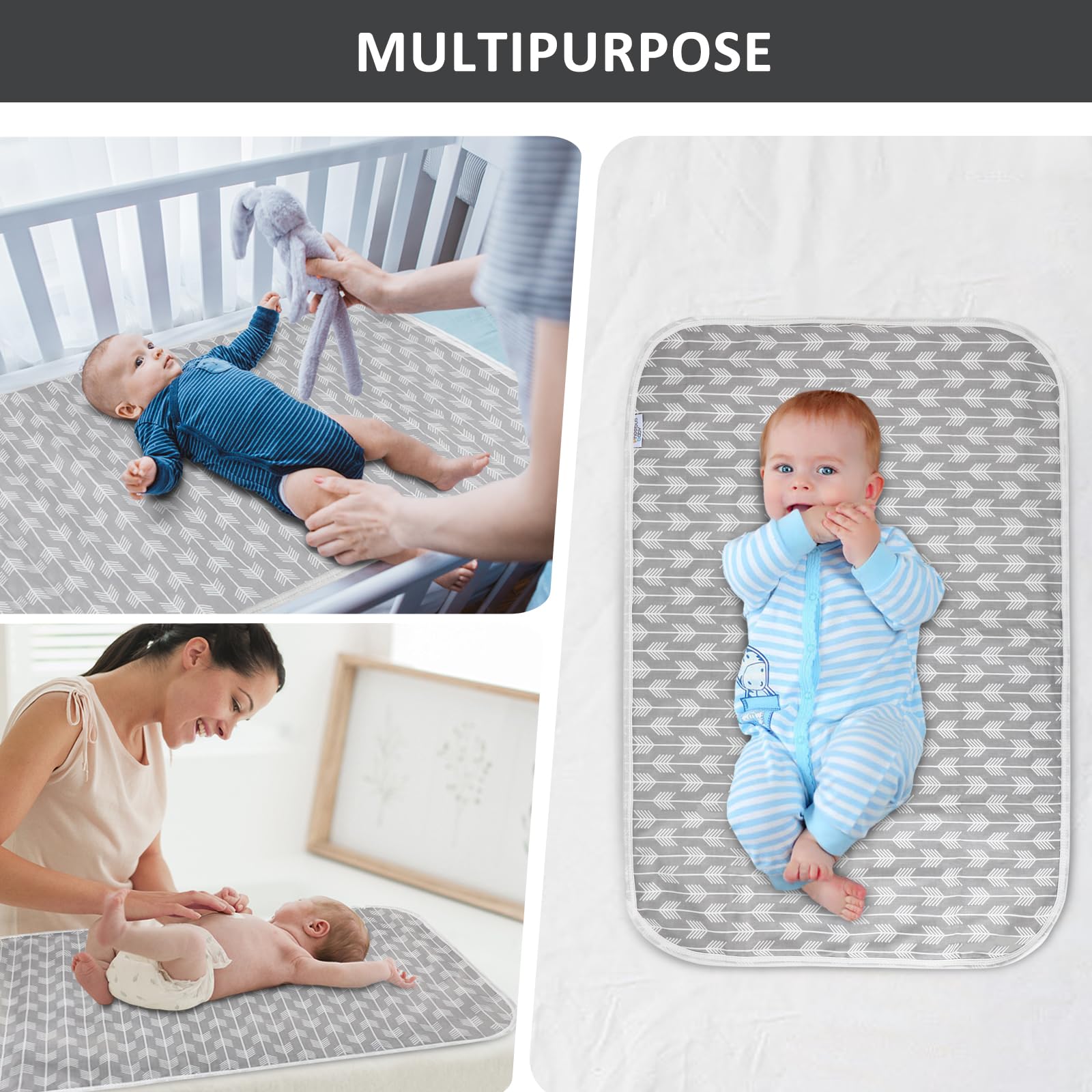 PHOEBUS BABY changing pad fits into diaper bags for on-the-go changes.