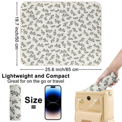 Phoebus Baby diaper changing pad absorbent muslin layers keep baby dry.