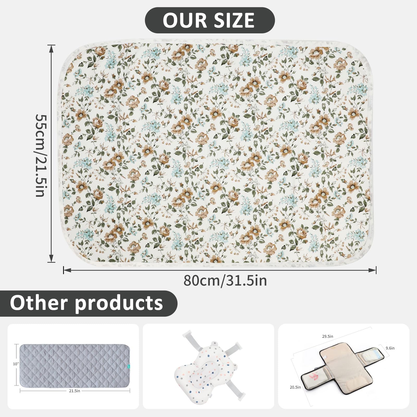 Phoebus Baby portable changing mat rolled for travel convenience