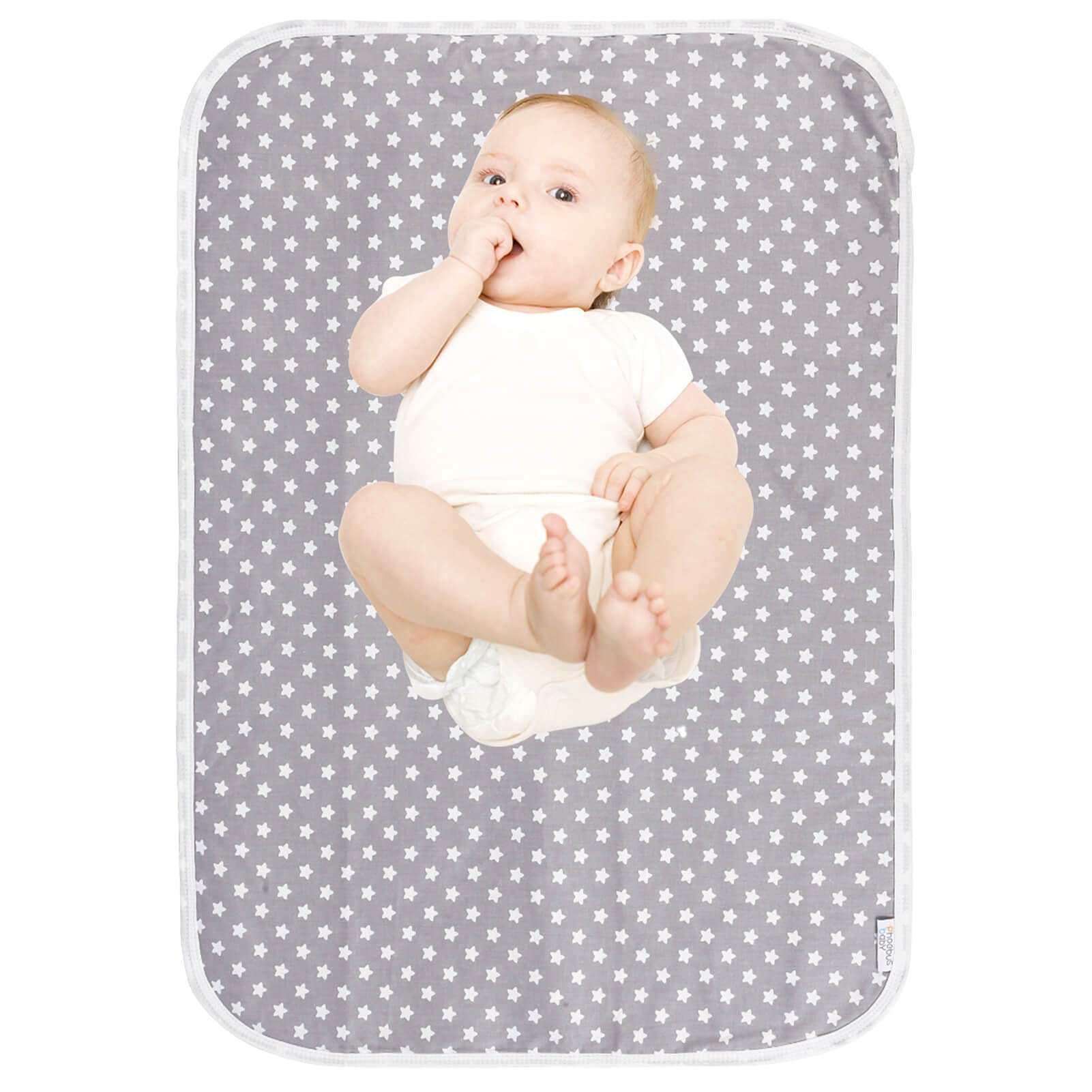 PHOEBUS BABY changing pad close-up showing soft cotton surface gentle on skin