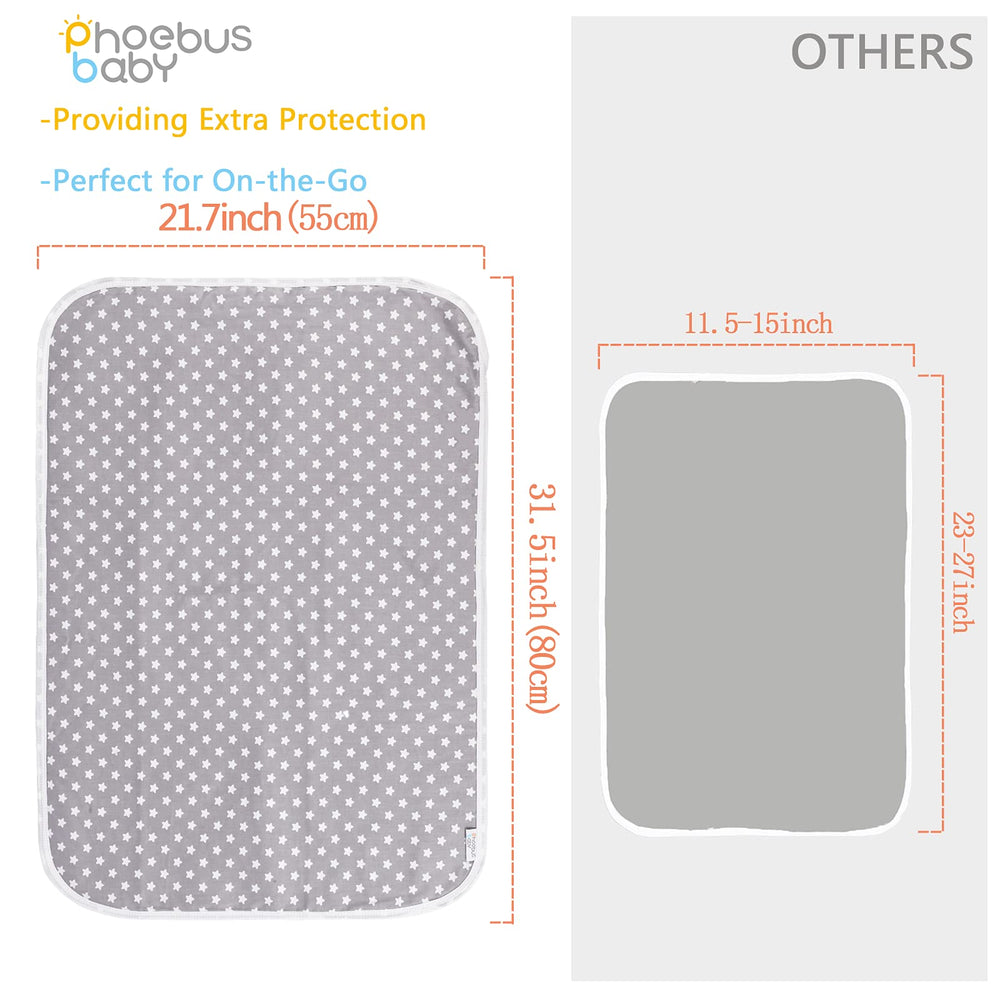 PHOEBUS BABY pad leak-proof layer helps prevent leaks during messy changes