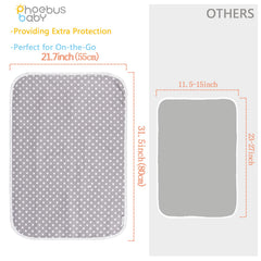 PHOEBUS BABY pad leak-proof layer helps prevent leaks during messy changes