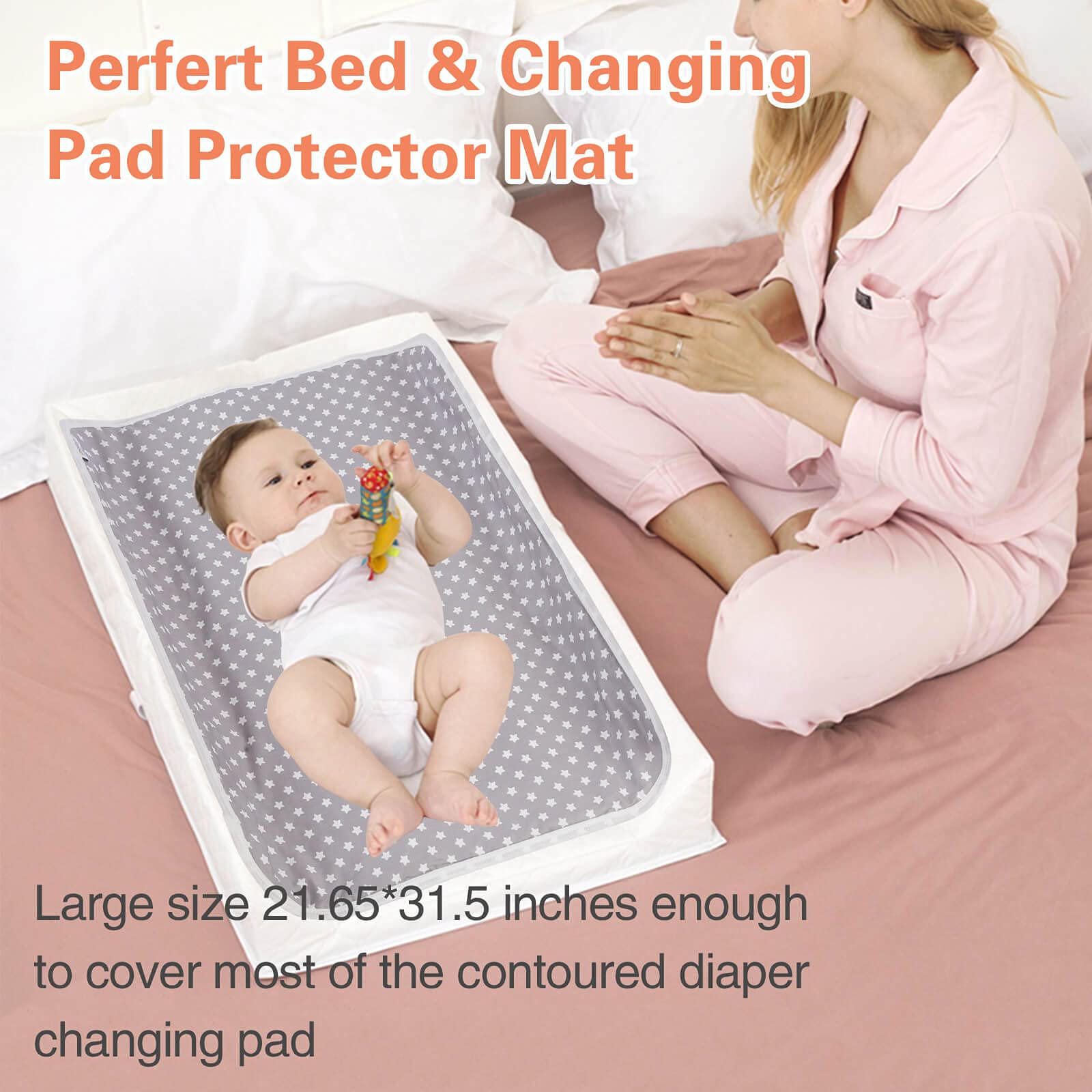 PHOEBUS BABY waterproof bottom barrier contains spills and protects surfaces
