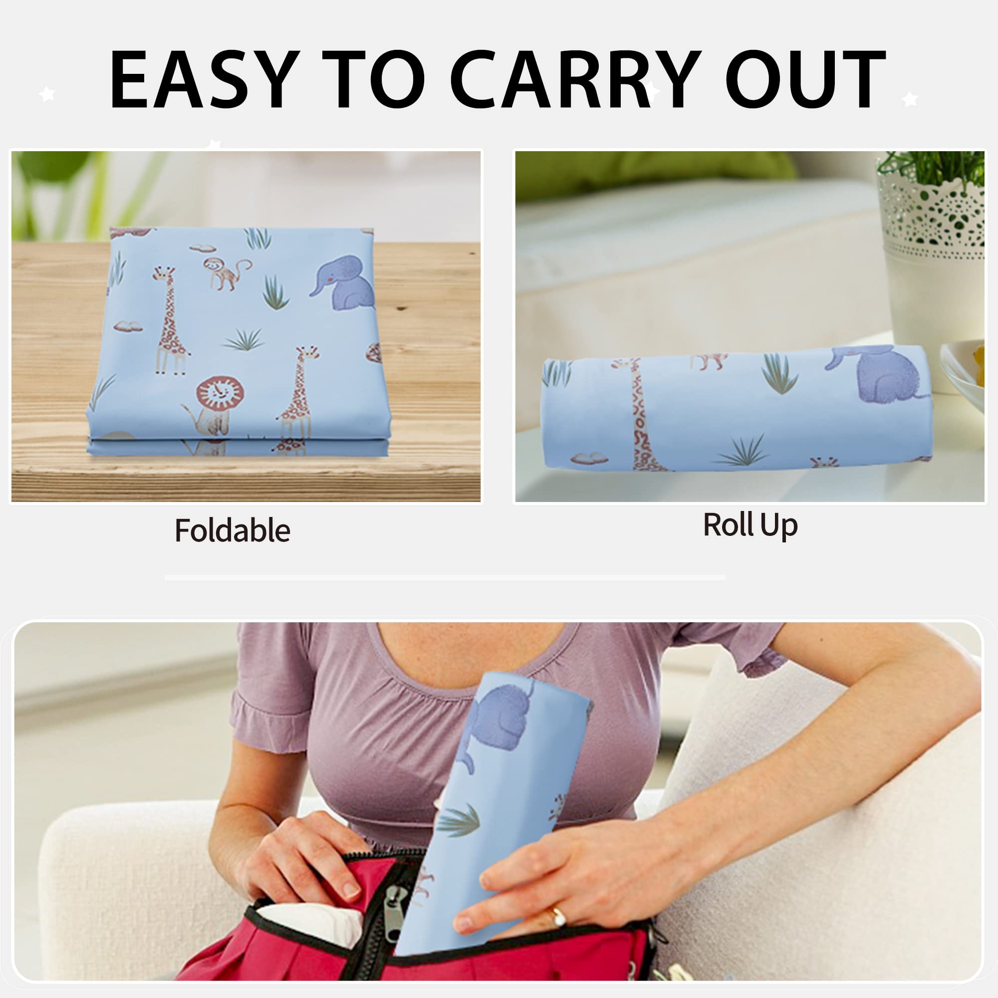 PHOEBUS BABY gift-ready animal-pattern changing mat for baby showers.