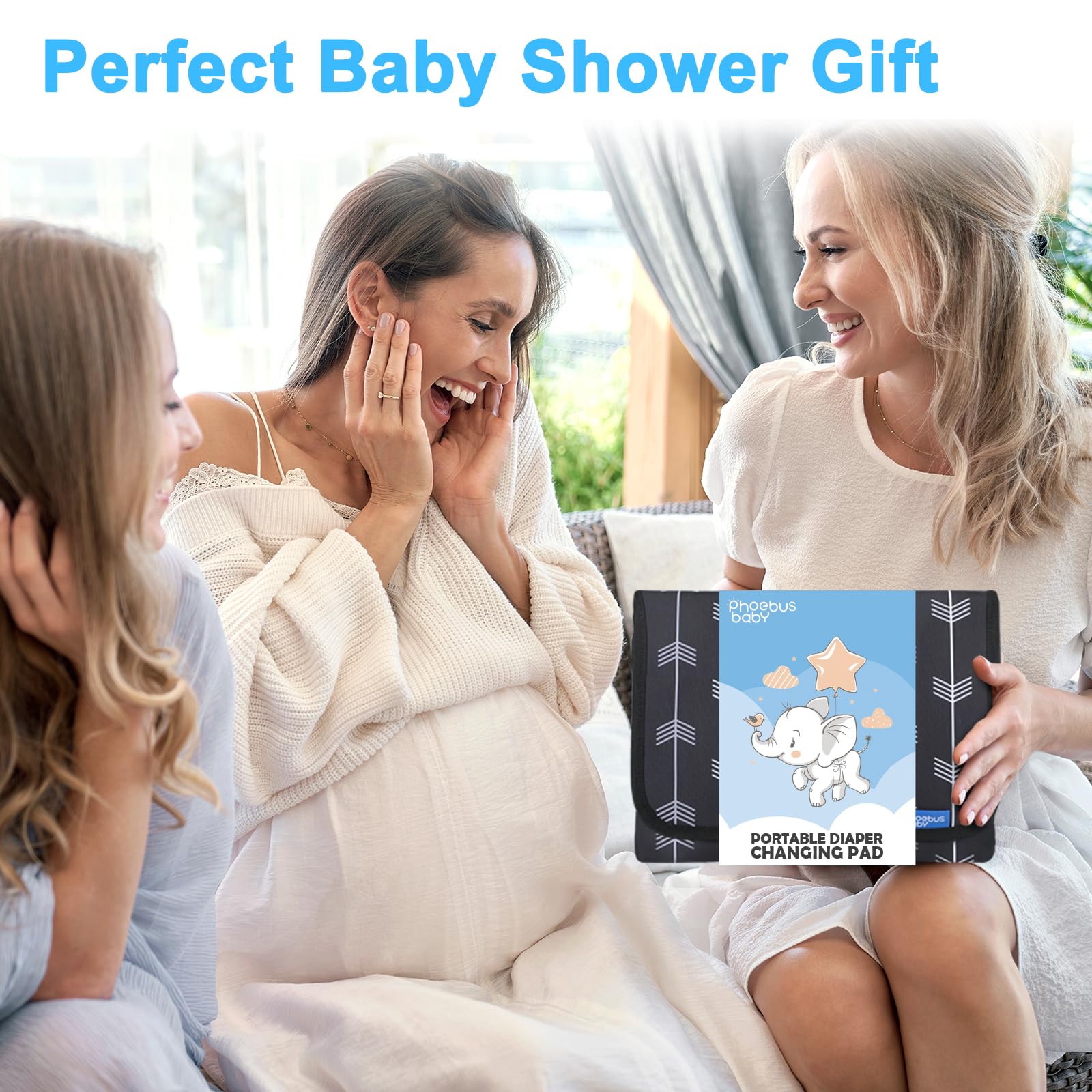 Phoebus Baby neutral black color suits modern parents and outfits.