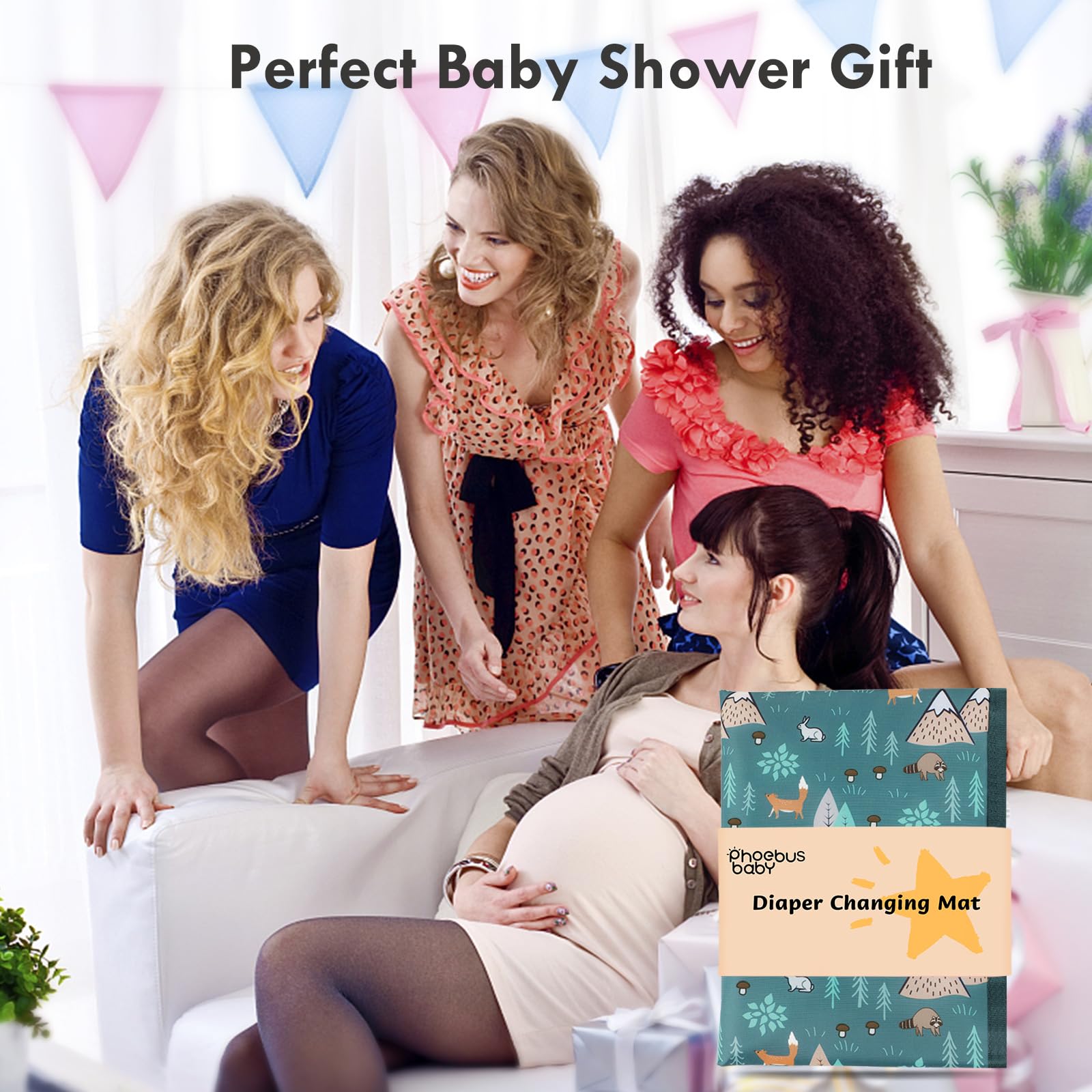 phoebus baby portable changing pad easy wipe cleaning.