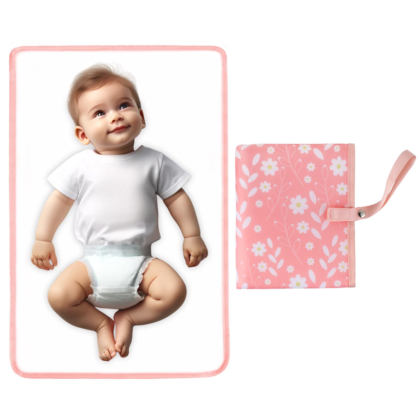 PHOEBUS BABY portable changing pad folded-compact for on-the-go diaper changes