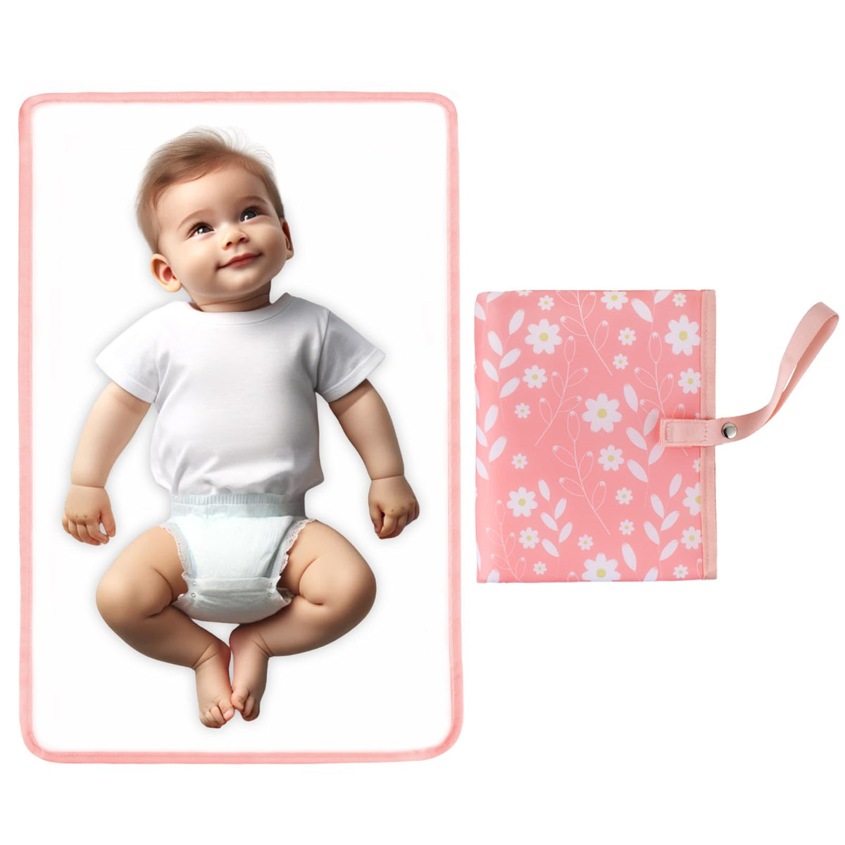 PHOEBUS BABY portable changing pad folded-compact for on-the-go diaper changes