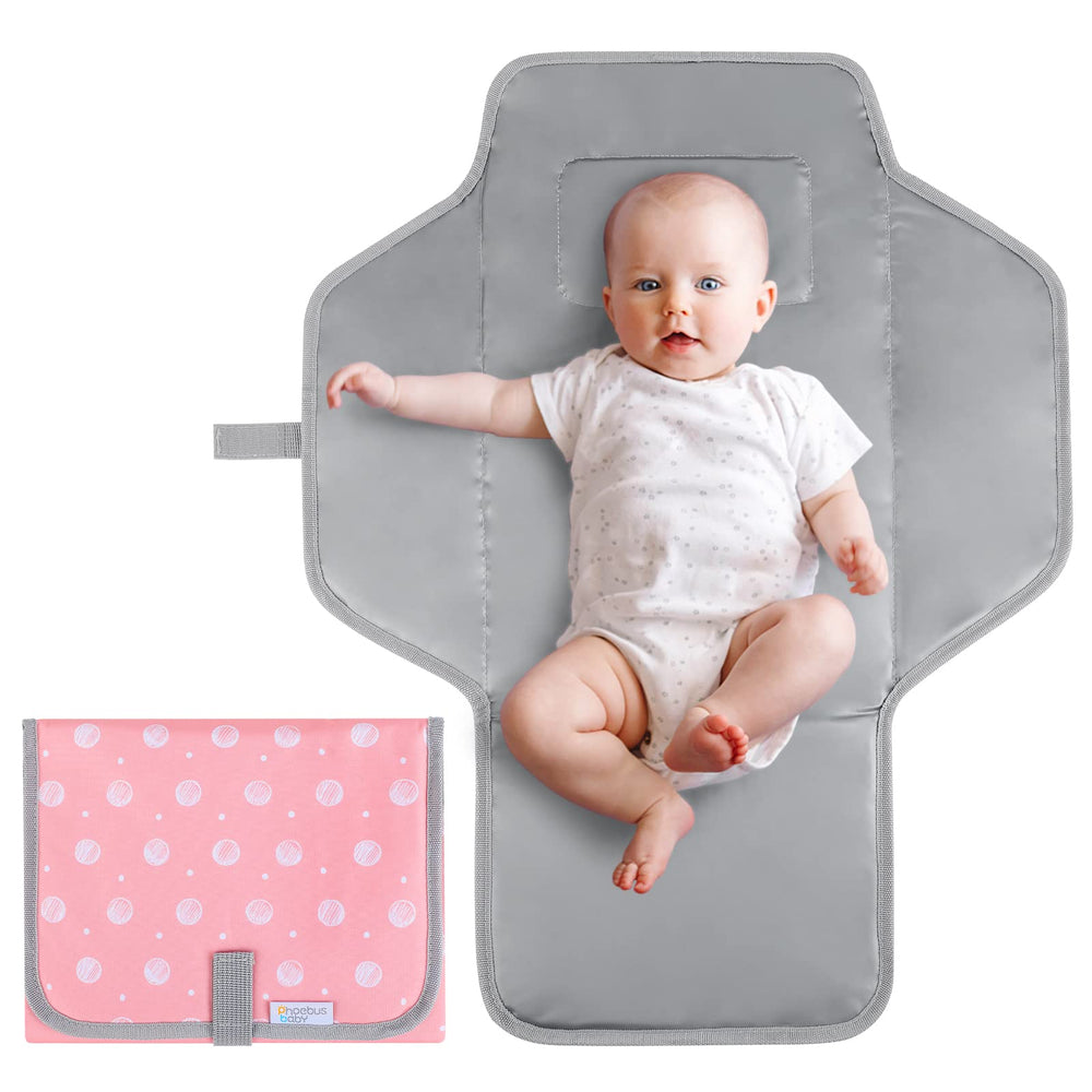 PHOEBUS BABY portable changing pad folded, easy on-the-go travel companion for busy parents.