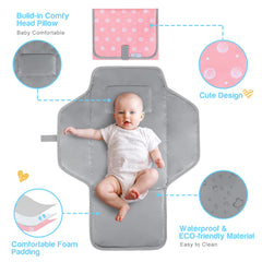 PHOEBUS BABY portable changing pad open, ready for quick baby diaper changes anywhere.