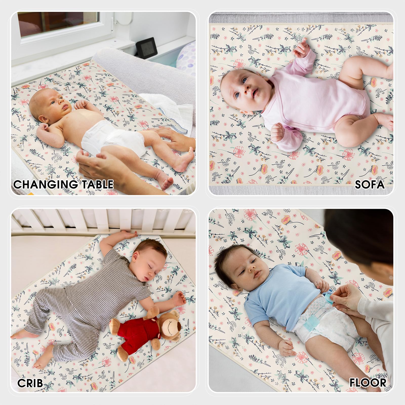 PHOEBUS BABY portable travel changing mat in a diaper bag for on-the-go changes