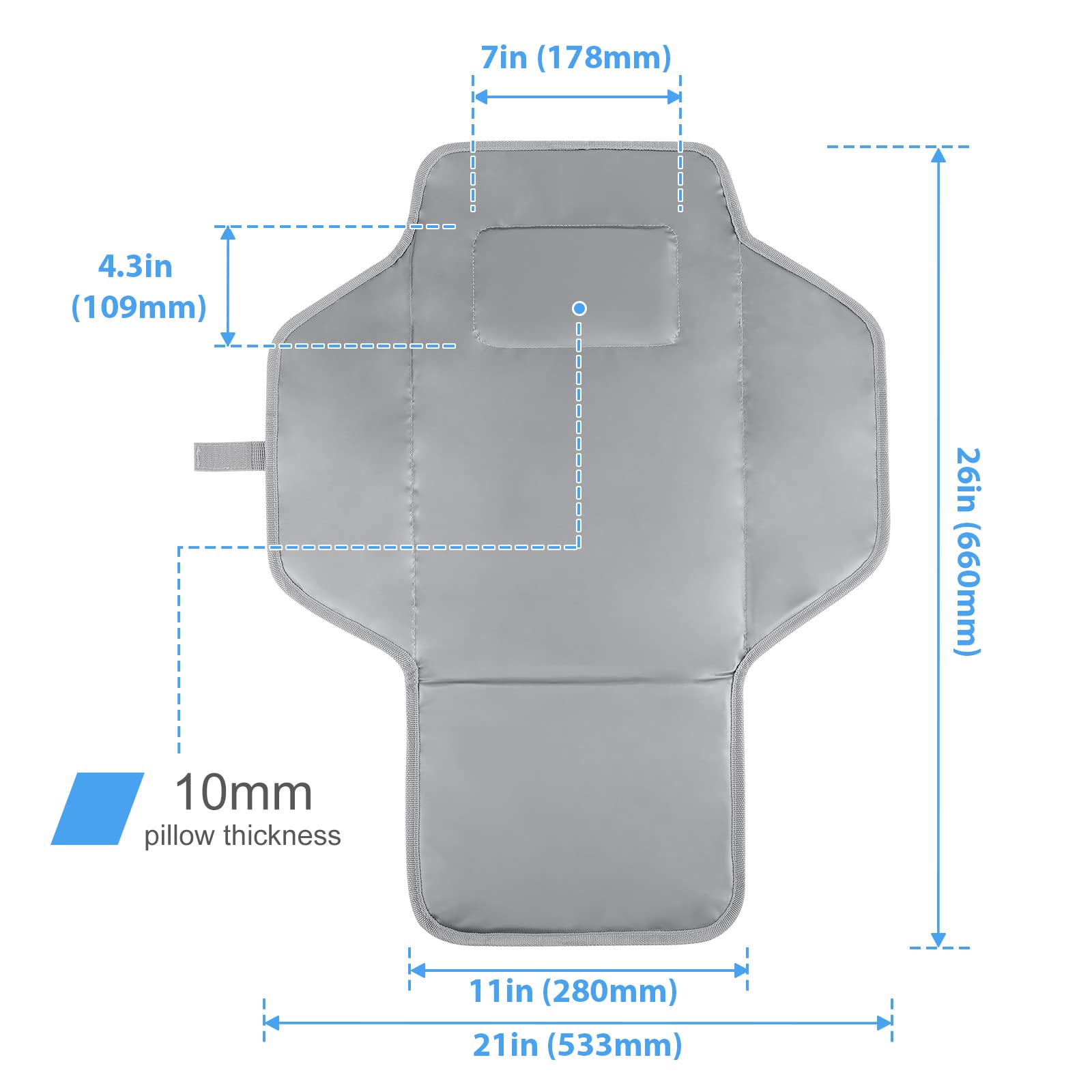 PHOEBUS BABY skin-friendly-grey-material emphasizes baby comfort on any surface.