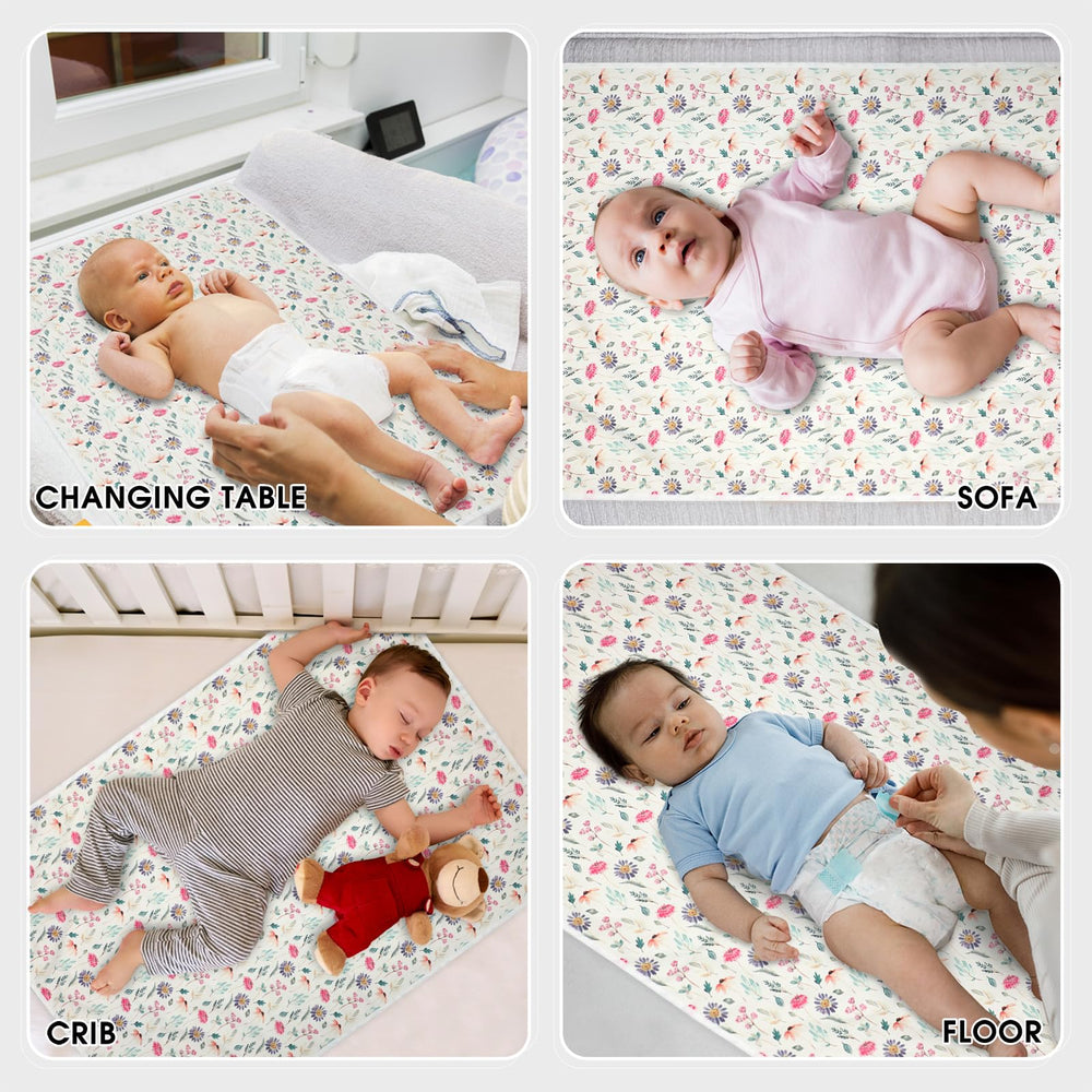PHOEBUS BABY travel folding mat compact fits into diaper bag for on-the-go use.