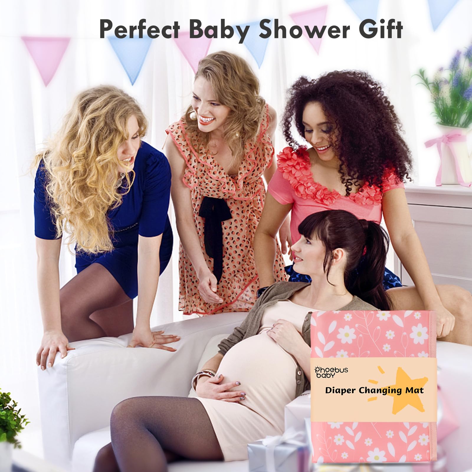 PHOEBUS BABY travel-friendly pad folds to mini clutch for diaper bags