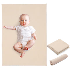 PHOEBUS BABY vegan leather changing mat in apricot flat for quick, clean diaper changes.